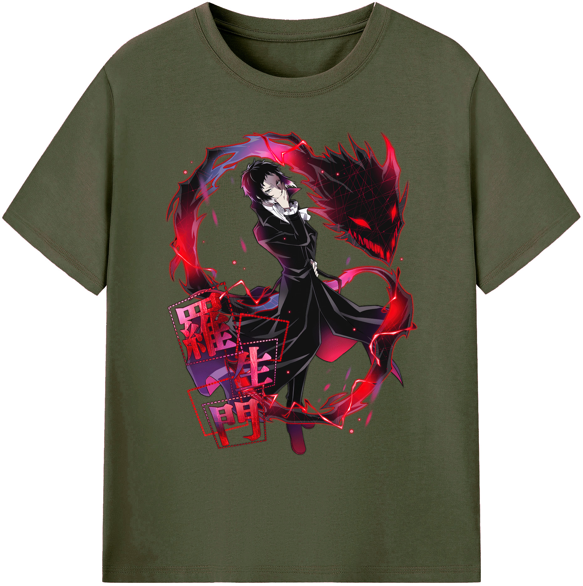 （画像用） 文豪ストレイドッグス Bungo Stray Dogs 綿100％ メンズ半袖Tシャツ｜肌触りやわらか＆通気性
